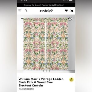 Society6 blackout curtains